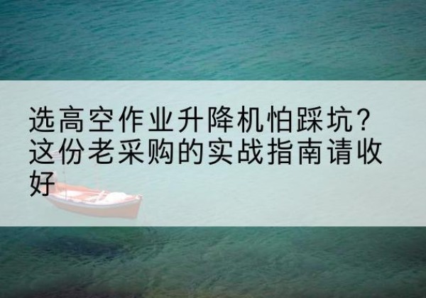 马山高空作业升降机厂家推荐-选高空作业升降机怕踩坑？这份老采购的实战指南请收好
